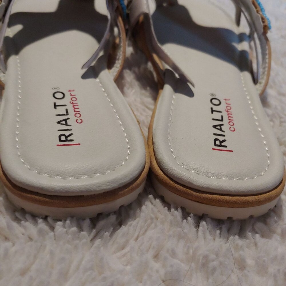 Rialto Comfort Beaded Rhinestone Starfish Thong Sandal Padded 9.5 - Picture 7 of 8
